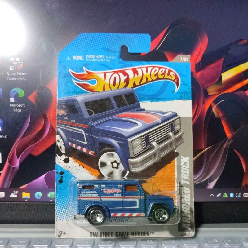 Hotwheels Armored Truck Armored Transport biru