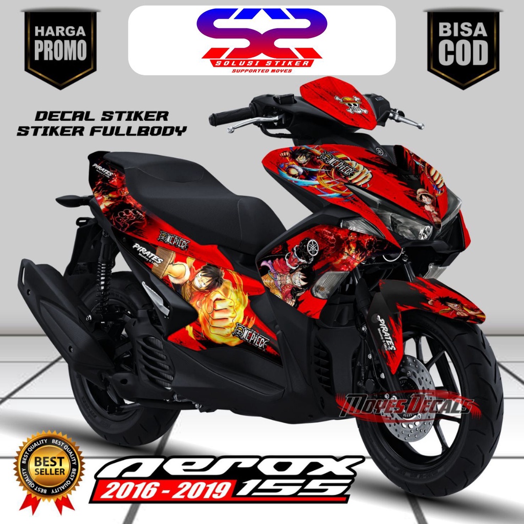 COD Variasi Stiker Decal Stiker Aerox 155 Full Body Stiker Aerox  Full Body Desain Merah Terbaru