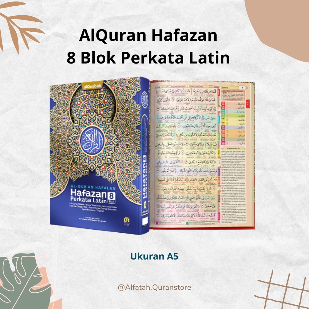 AlQuran Hafazan 8 Blok Perkata Latin A5