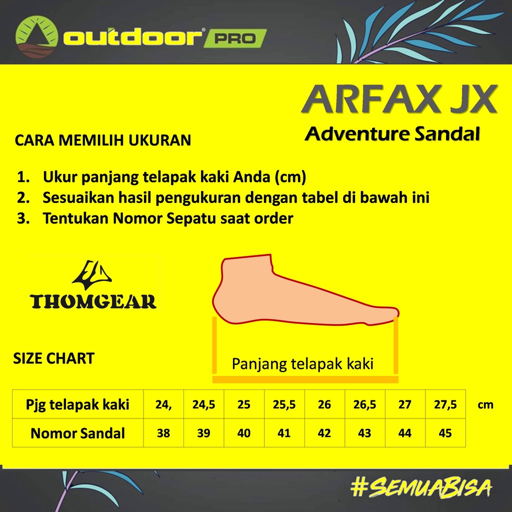 Thomgear Outdoor Pro Seri Arfak Jx Original Sandal Gunung Anak Thomgear Probolinggo Paiton