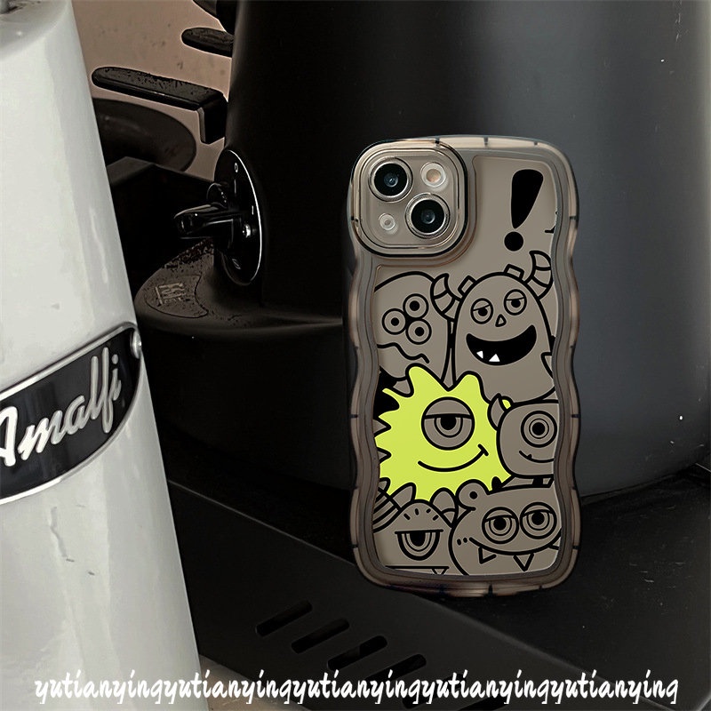 Kartun Lucu Monster Kecil Case Xiaomi Redmi Note11 10 8 10s 11s 9 9s 10 Pro Max Redmi 10C A1 9C 10 10A 9T 9A 9 A1+POCO X3 NFC Pro M3 Mi 11T Pro Soft Tpu Wavy Edge Sarung