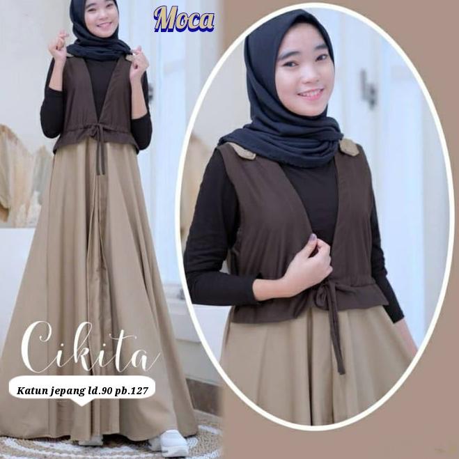 Chekout CIKITA OVERALL SET INNER  / GAMIS REMAJA TANGGUNG / GAMIS REMAJA TERBARU....