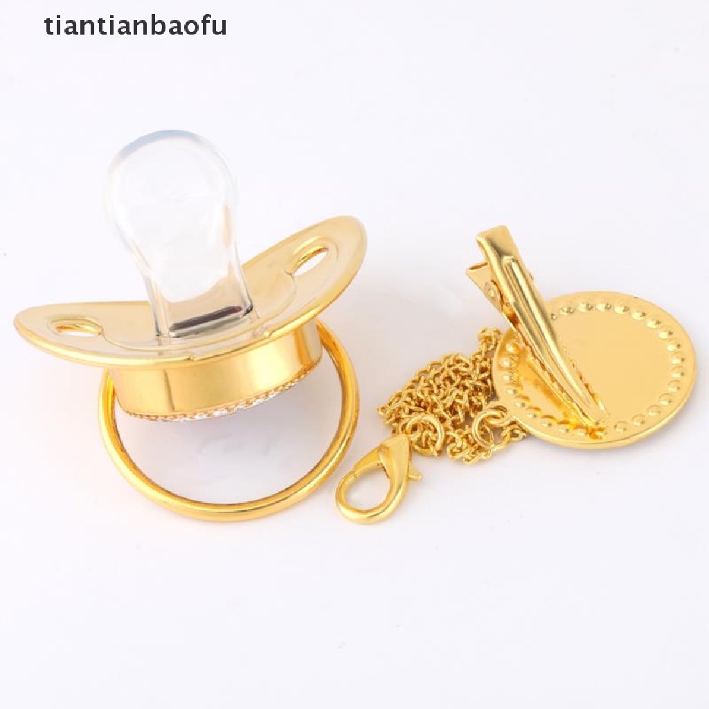 [tiantianbaofu] 26nama Initial Baby Dot Dan Dot Klip Nipple Bayi Bling Soother Boutique