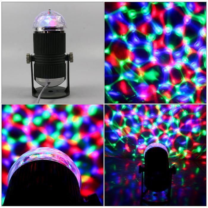 Disco LED Mini Stage Light Sensor Disko Tempel Sorot / lampu warna - warni