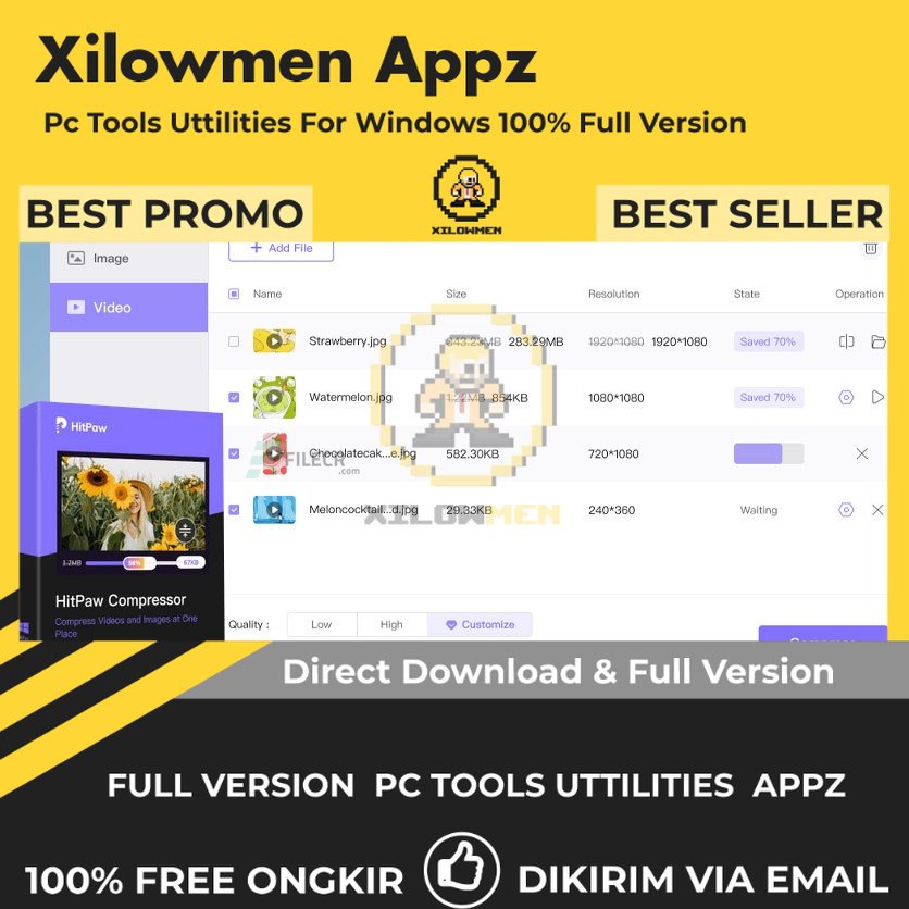 [Full Version] HitPaw Compressor Pro PC Tools Software Utilities Lifetime Win OS