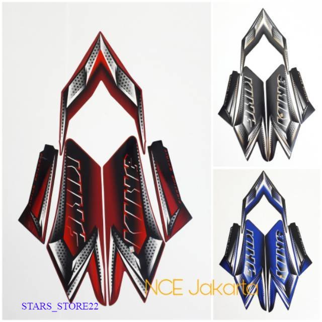 (ORI) STIKER STRIPING LIS BODY RX KING 2008 BIRU MERAH HITAM MURAH
