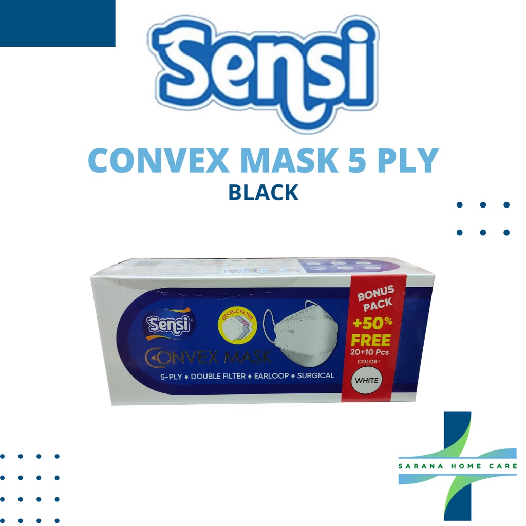 SENSI Convex Mask 5 ply/ masker sensi / facemask / masker wajah / KF94 / KF95