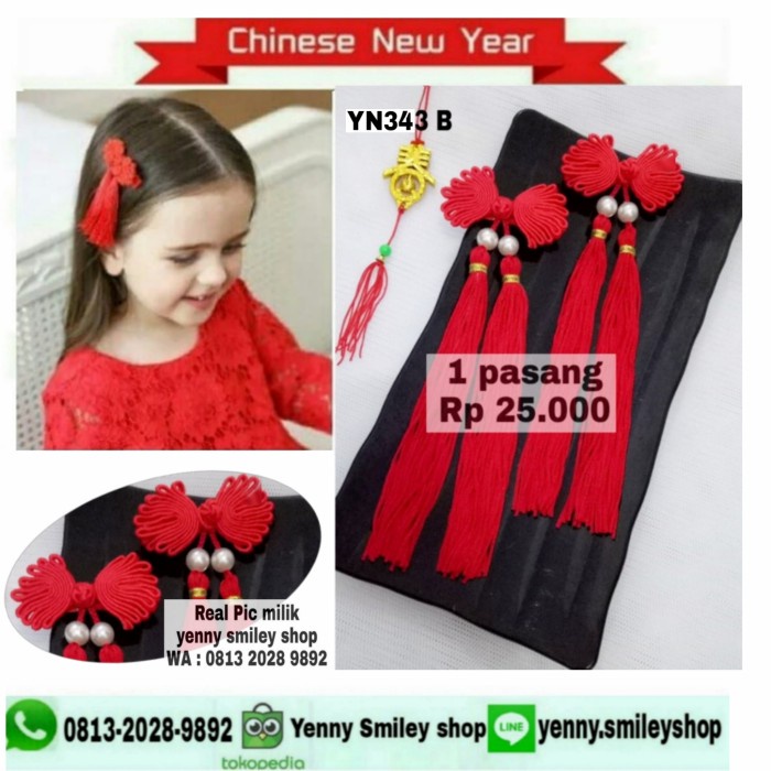 Jepitan Rambut imlek aksesoris imlek