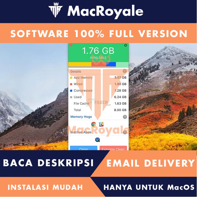 [MacOS] Memory Clean 3 Full Version Lifetime Full Garansi