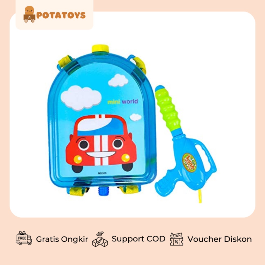 [ Potatoys ] Pistol Air Ransel Backpack / Ransel Pistol Air / Mainan Anak Pistol Air Ransel / Backpack Water Gun Toys / Mainan Pantai Outdoor