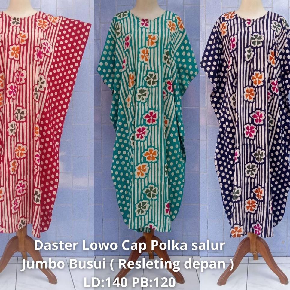 MURAH daster lowo batik cap polkaliriswarna terbaru/ daster jumbo busuimurah/ atasan batik wanita ke