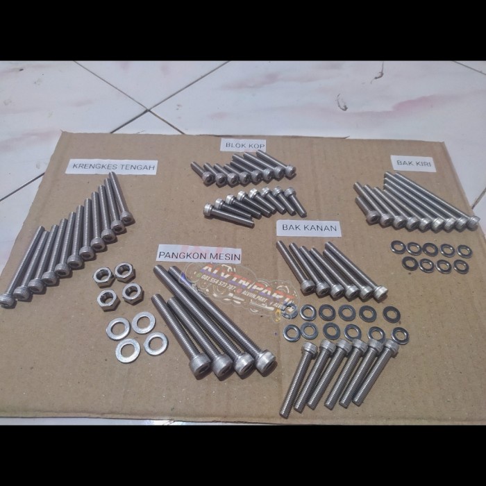 /////] BAUT MESIN L STENLIS FULL SET MESIN TIGER CB GL MEGAPRO TIREV