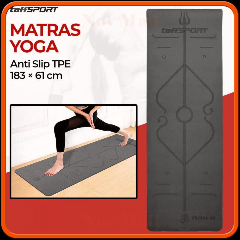 Matras Pilates Yoga Mat Anti Slip TPE 183 x 61 CM -SP088