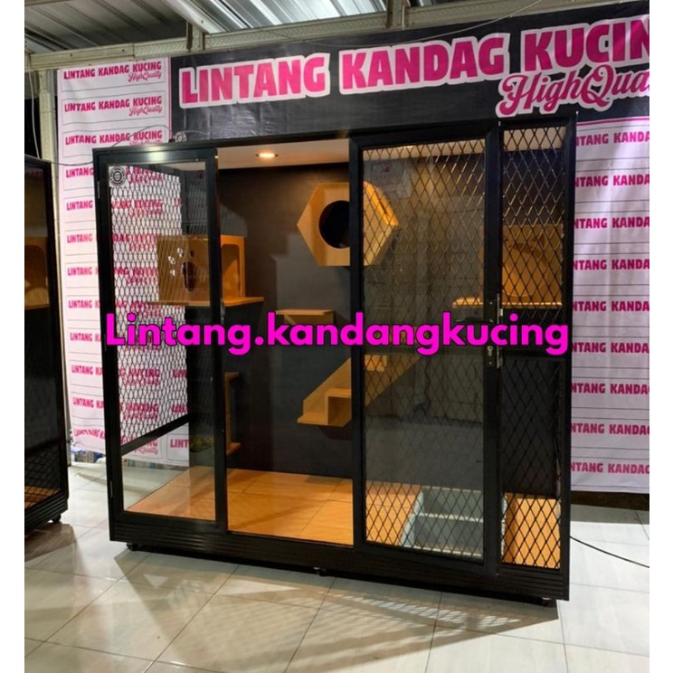 Kandang Kucing Cat Quarium Aluminium Minimalis Kandang Kucing Aluminium Murah