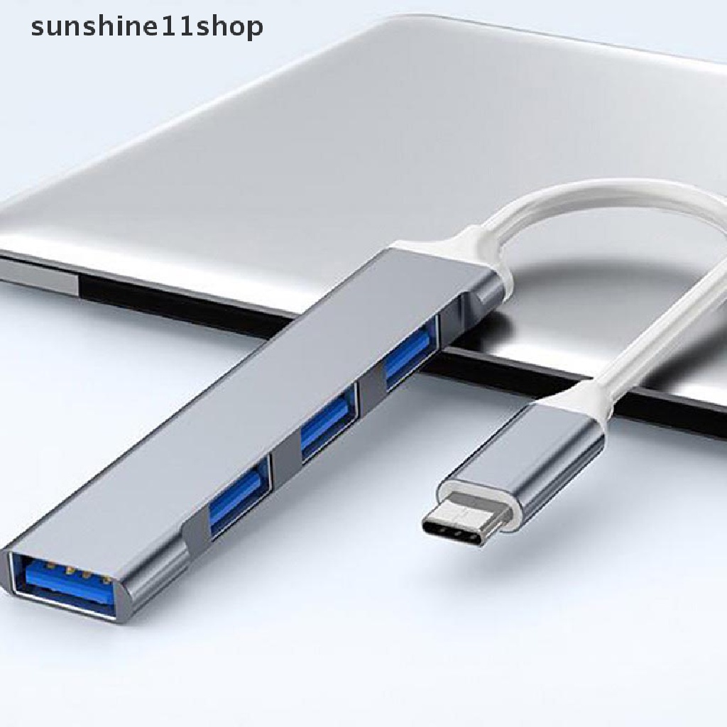 Sho USB C HUB 3.0 Tipe C 3.1 4port Multi Splitter Adapter OTG Untuk Komputer PC N