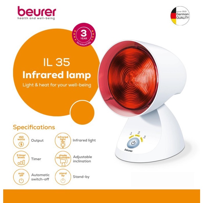 Lampu Terapi Infrared Beurer IL 35 150 Watt With Timer