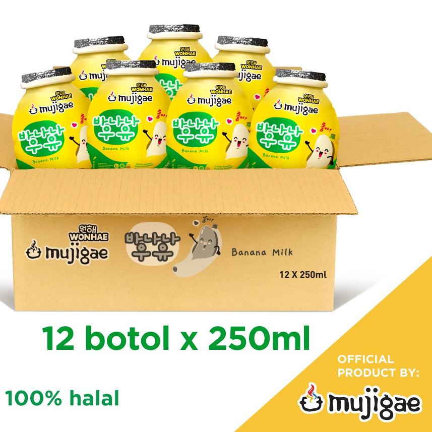 

♩ PAKET ISI 12 - Mujigae Banana Milk Original 250 mL ♜