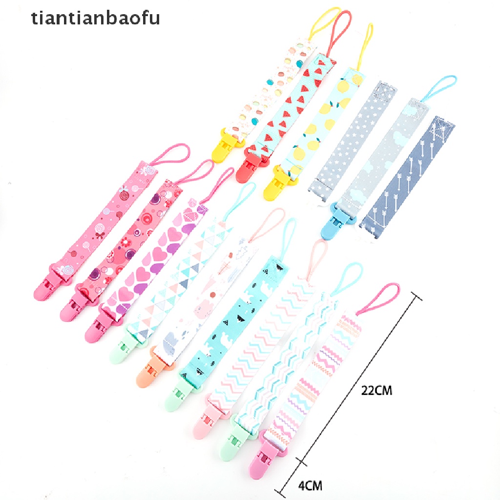 [tiantianbaofu] 3pcs/set Klip Dot Bayi Rantai Dummy Nipple Holder Untuk Nipples Boutique