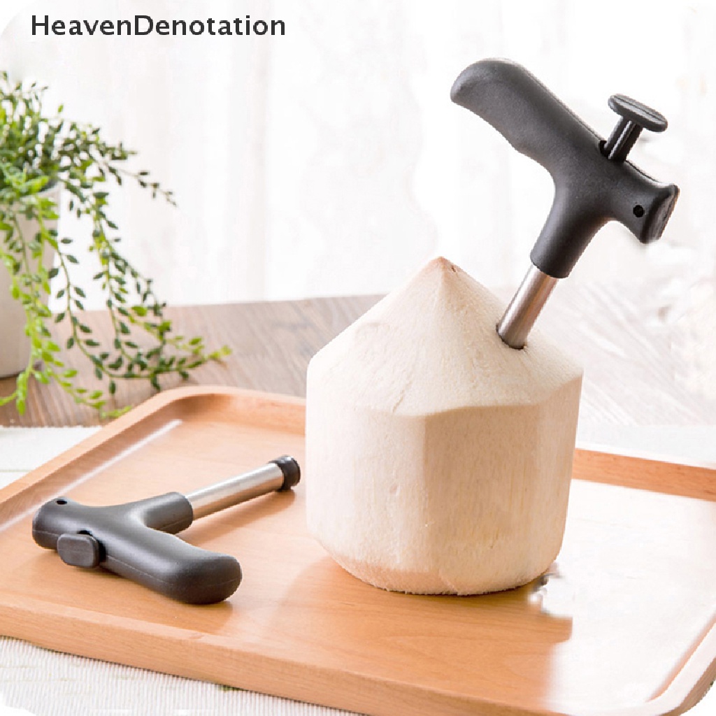 [HeavenDenotation] The Coconut Opener Tool Black Buka Lubang Potong Alat Pembuka Buah Gadget Dapur HDV