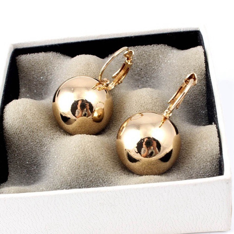Anting Drop Menjuntai Bentuk Bola Halus Untuk Wanita Kreatif Putih/Golden/Rosegold Pandent Earring Charming Female Ear2023New Hot