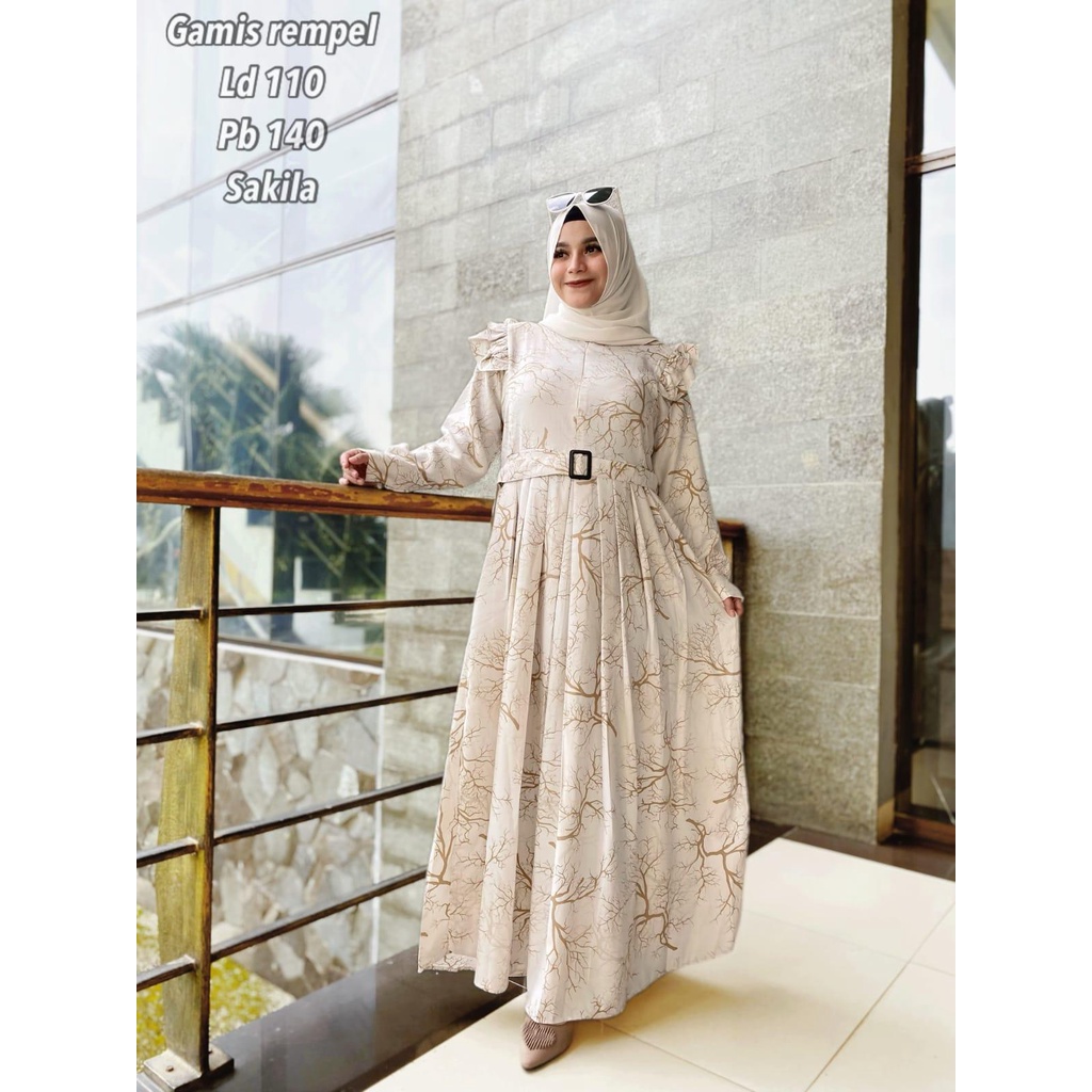 LANGSUNG KIRIM SYAKILA SUPER BIG SIZE LD=140 [5-XXXL125-145KG] - GAMIS  SYAKILA AKAR MAYUNG/GAMIS  / FREE SABUK