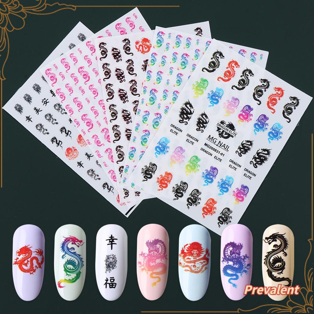 Preva 3D Nail Art Sticker Kuku Kecantikan Manicure Decor Transfer Air Stiker Bunga Kupu-Kupu Stiker
