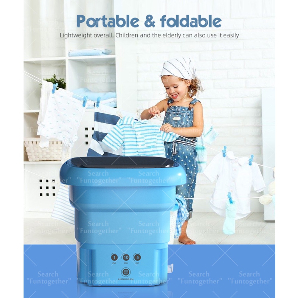 Mesin Cuci Mini Portable Mesin Cuci Lipat Mini Folding Washing Machine Mesin Cuci Kecil KAPASITAS 2,5kg 4,5L