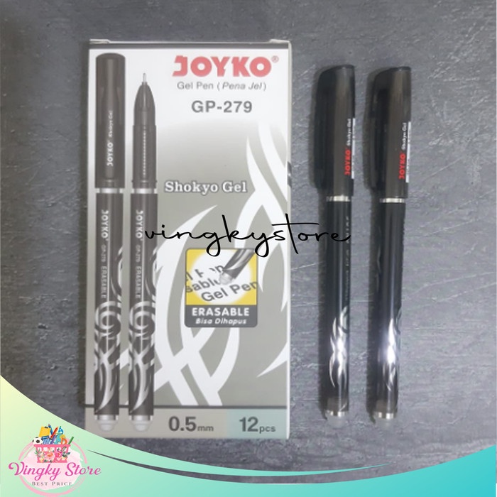 

BISA COD Pulpen / Pen Gel Joyko Shokyo Erasable GP-279 (Pen Bisa Hapus) 1 pack