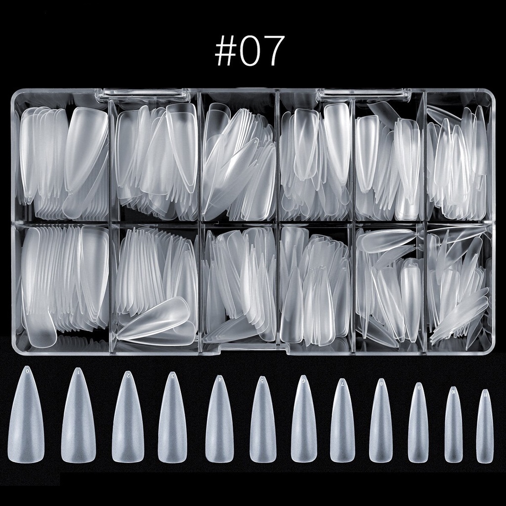 504 Pcs /Kotak Buatan Kuku Matte Buram Kuku Palsu Tips Penuh Penutup Ultrathin Palsu Persegi Lembut Tips Acrylic Manicure Tool