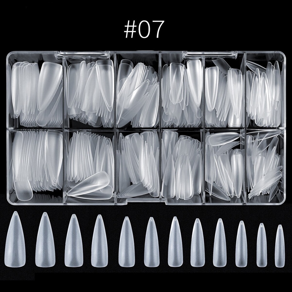 504 Pcs /Kotak Buatan Kuku Matte Buram Kuku Palsu Tips Penuh Penutup Ultrathin Palsu Persegi Lembut Tips Acrylic Manicure Tool