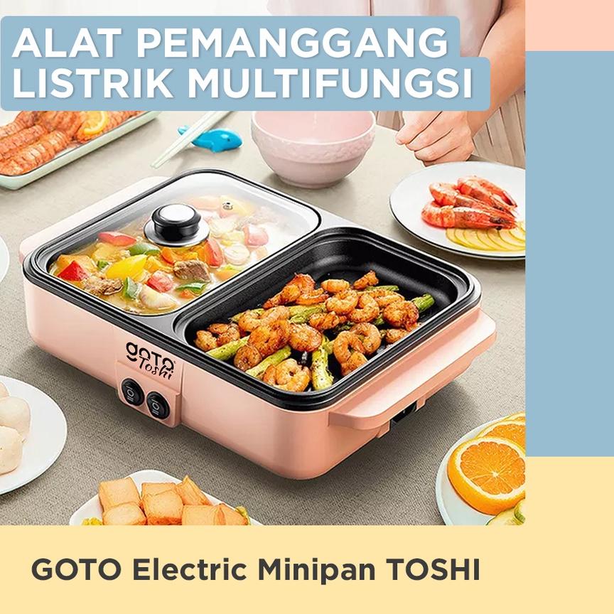 ☝ Goto Toshi Minipan Electric Hotpot Alat Panggangan Grill Pan BBQ 2in1 ❈