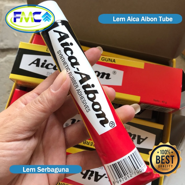 Lem Kuning Aica Aibon Tube 40 Gram Serbagina untuk Besi Kayu Karpet Plastik Pakaian Kain Sepatu