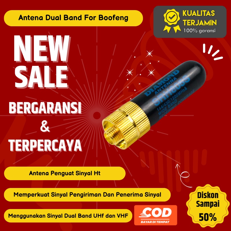 Ht Baofeng Antena Jarak Jauh Walkie Talkie Uv 5R Radio Uhf Pendek Uv5R Motor Anten Bf 888S Uv82 Orig