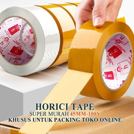 

L38 HORICI TAPE 45mmx100Y KHUSUS UNTUK PACKING TOKO ONLINE MURAH / FULL PANJANG LAKBAN BENING DAN COKLAT ISOLASI SIAP KIRIM ま