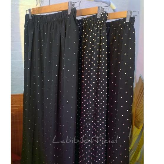 ♠  ROK POLKADOT  SKIRT ROK PANJANG WANITA MODEL LONGGAR PINGGANG KARET  KOREA TERBARU TERMURAH PREMI
