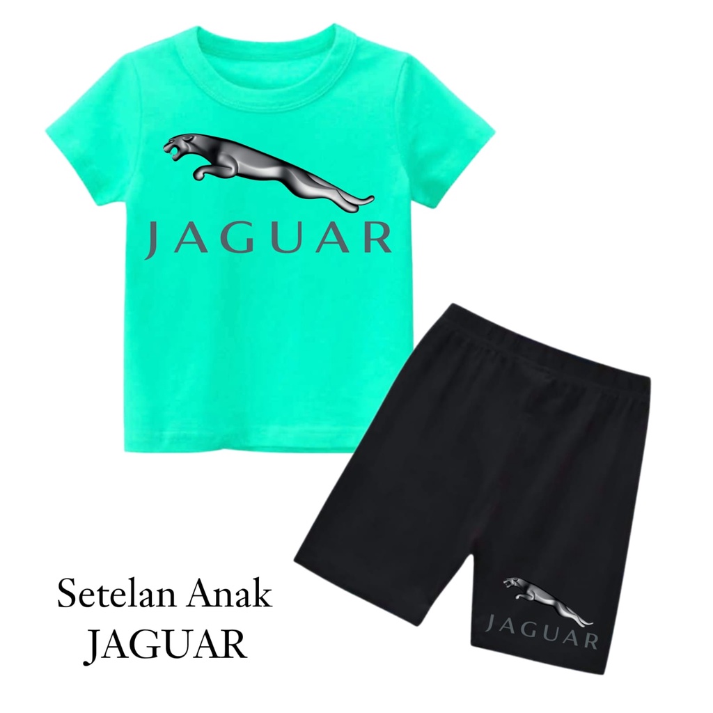 Setelan Kaos Anak Laki LakiJaguar/ Setelan Kaos Anak Perempuan Jaguar/ Size M,L,XL