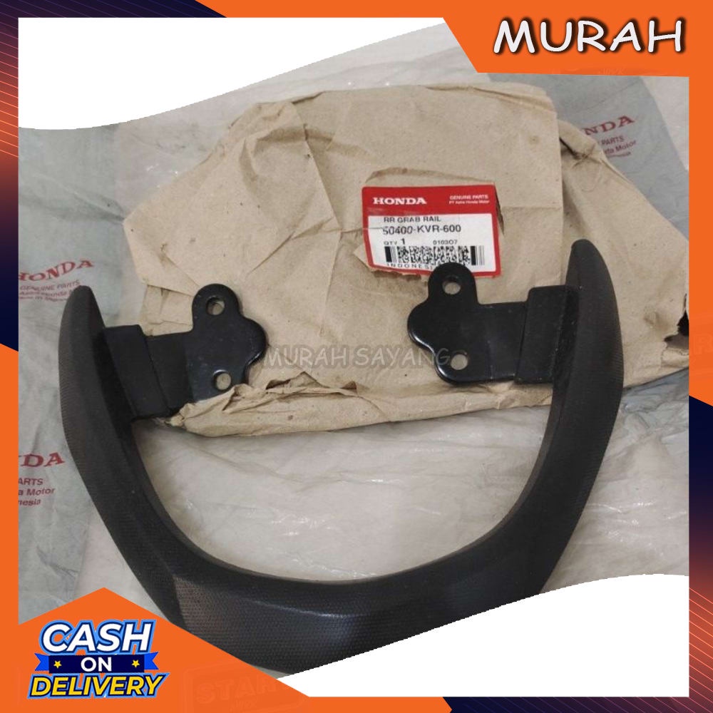 Behel begel pegangan Jok Belakang Hitam Honda Revo lama 2007 ORIGINAL 50400-KVR-600