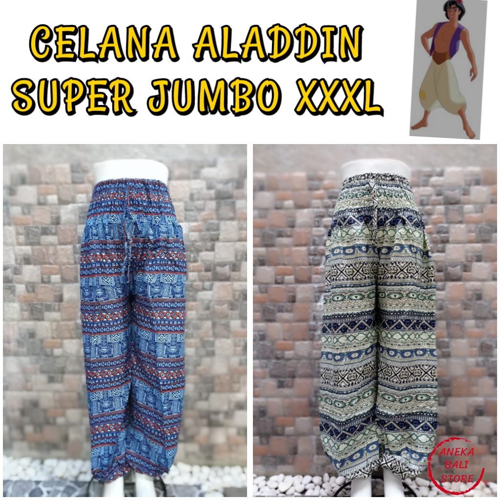 Celana Alladin Super Jumbo Bali U-XXXL, celana panjang wanita , celana kulot jumbo murah, aladdin, a