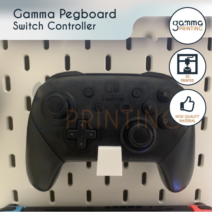 Pegboard Nintendo Pro Controller Holder / Mount Gamma