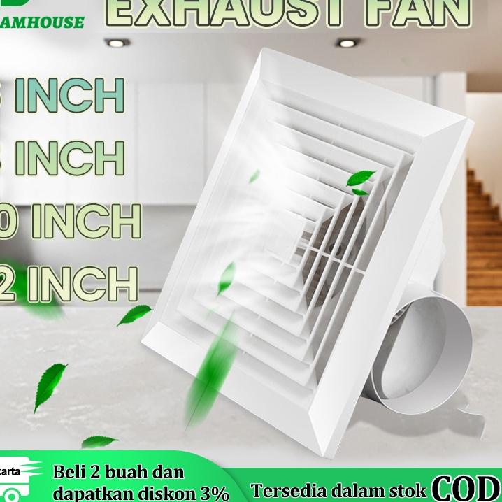 ♔ Exhaust Fan Ceiling Plafon 8/10/12 inch Harga Terbaik10inci/exhaust fan dinding Rumah Toilet Dapur