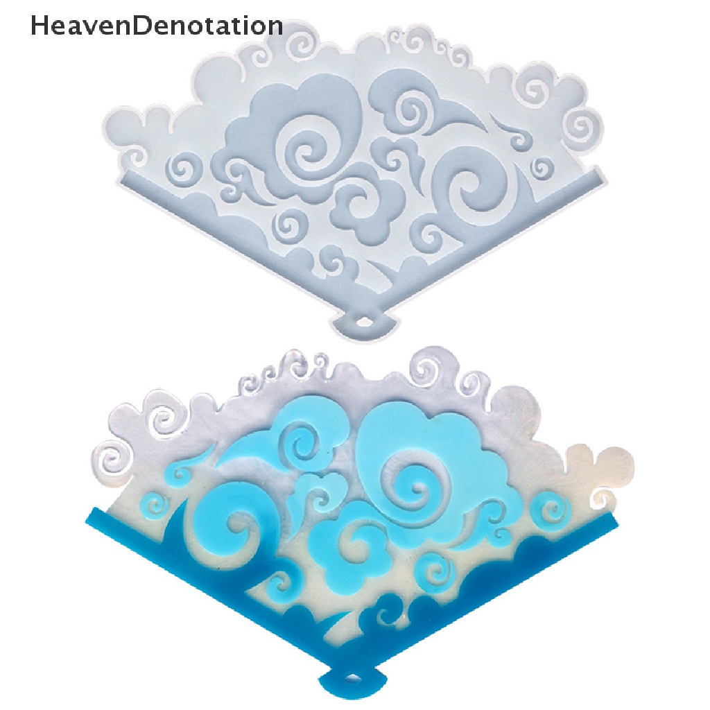 [HeavenDenotation] Diy Kipas Angin Epoxy Resin Cetakan Sastra Kecil Segar Musim Panas Transparan Kipas Silikon Cetakan Membuat Perhiasan Hadiah Dekorasi Rumah HDV