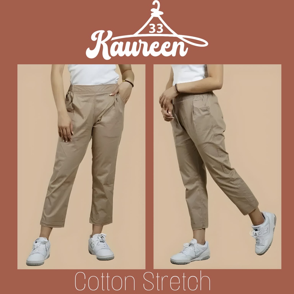 CELANA WANITA 7/8 PANTS KATUN TWILL STRECH PREMIUM