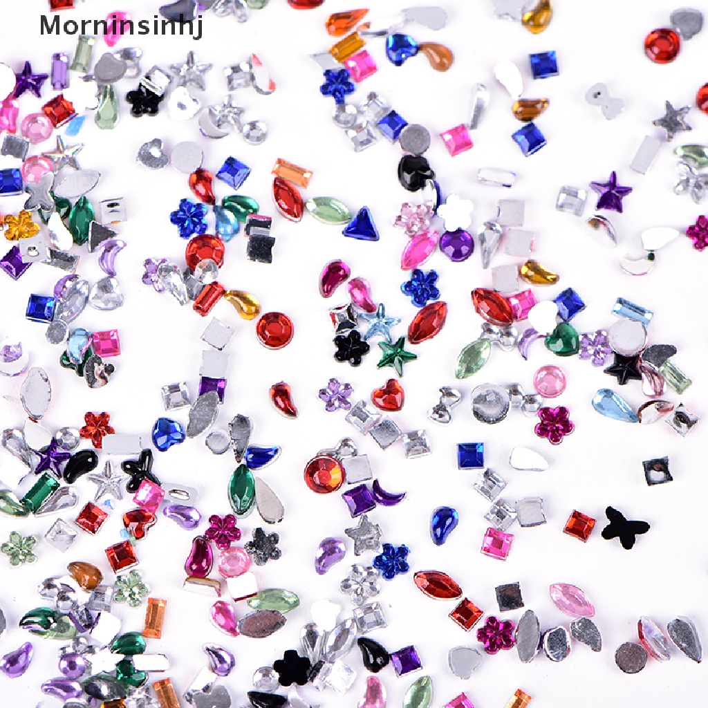 Mornin 2000pcs 3D Mix Acrylic Nail Art Tips Kuku Berlian Imitasi Wanita DIY Manicure Tools id