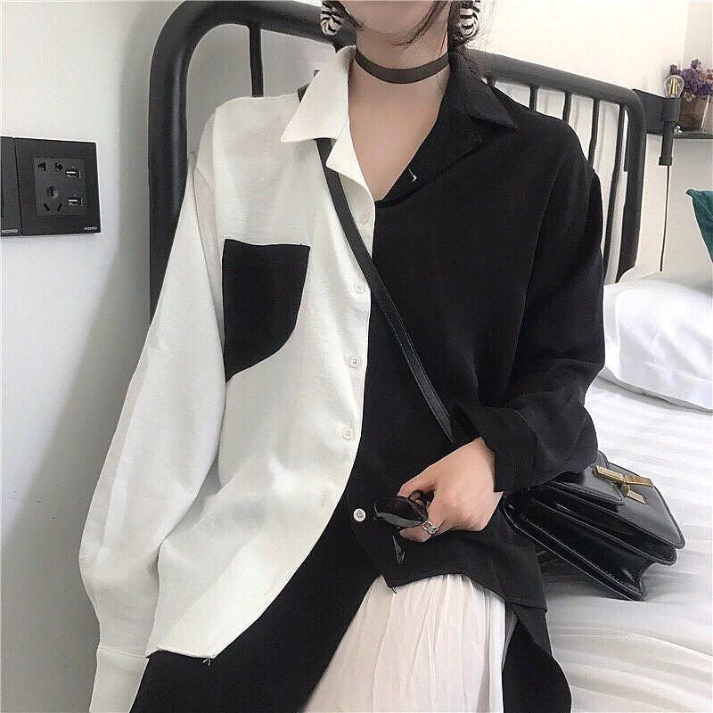 kemeja korean Hilo top kemeja wanita - kemeja 2 warna