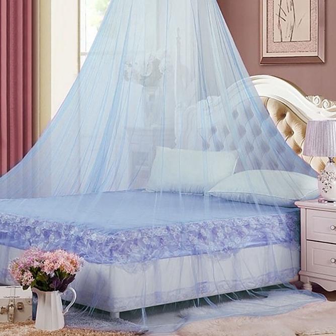 ♀ Kelambu Jaring Gantung Tempat Tidur Anti Nyamuk Ukuran 250x60cm Perlengkapan Rumah Aksesoris Tempa
