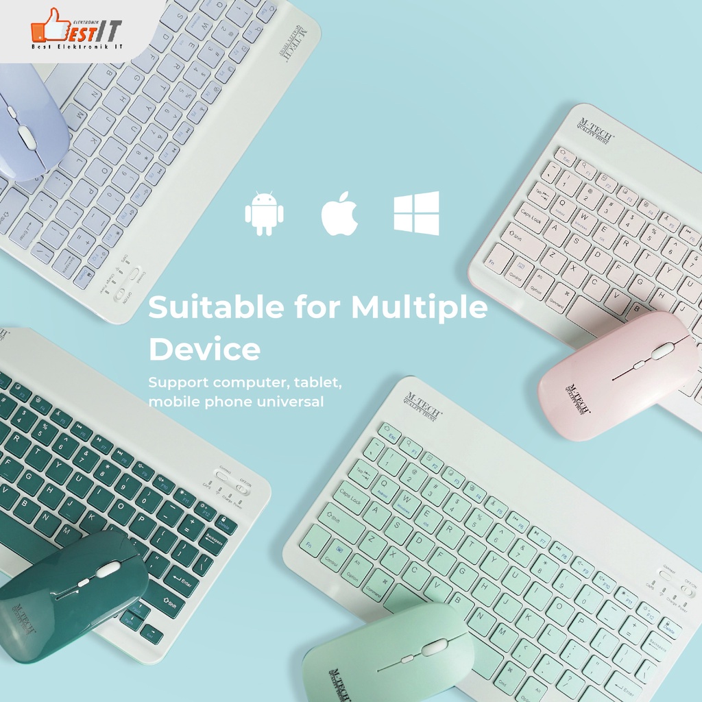 Keyboard STK-07 Bluetooth Combo Mouse FREE Battery M-TECH Original