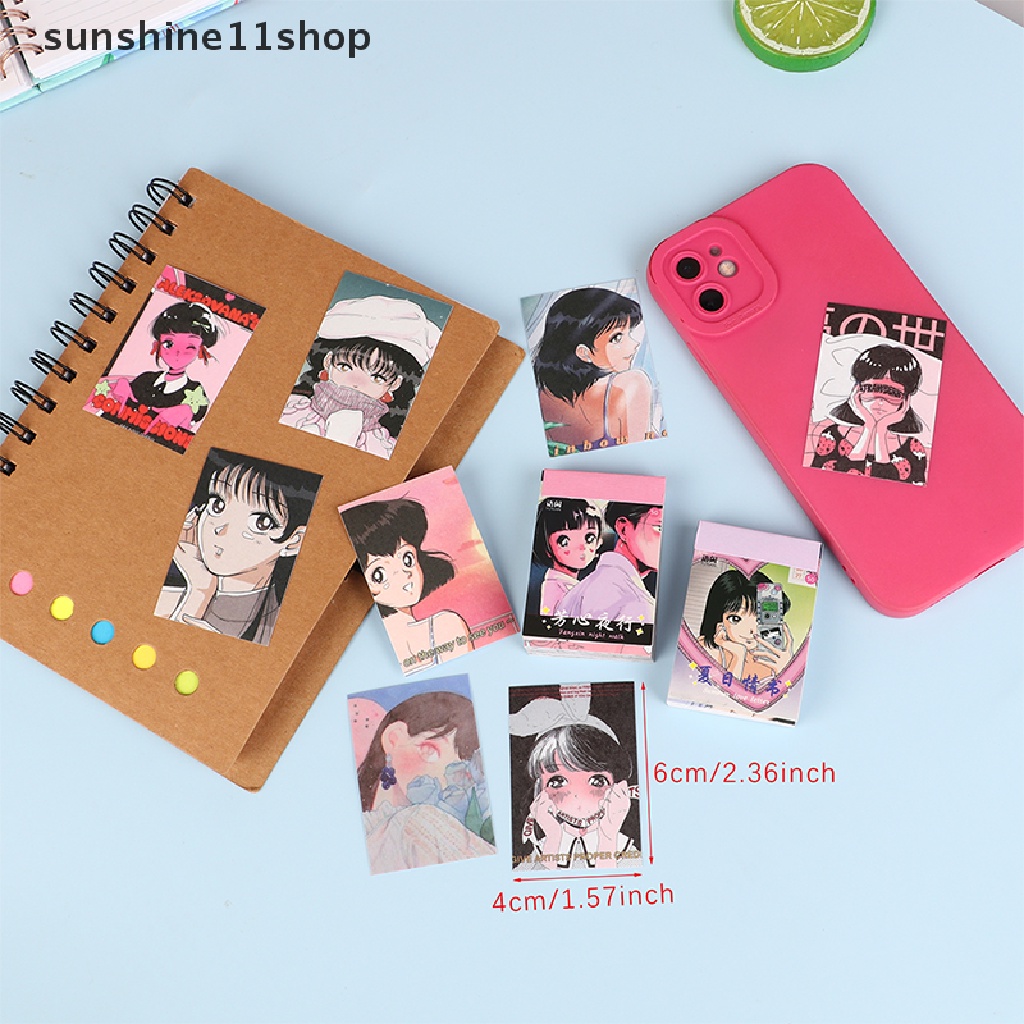 Sho 50lembar Lucu Galaxy Gadis Hias ins Stiker Scrapbooking Sticker Label Diary Album Alat Tulis Paing Stiker Aksesoris N