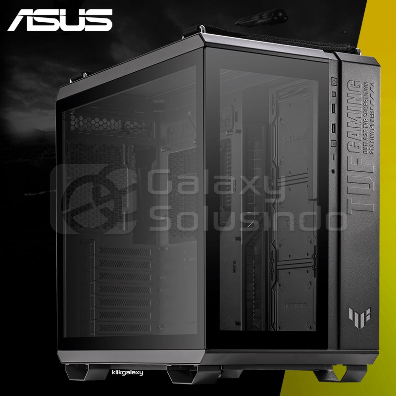 ASUS TUF Gaming GT502 Dual Chamber Tempered Glass ATX Gaming Case - Black