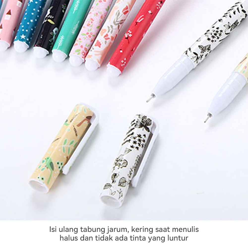 Lakhu Pulpen Pen Gel Motif Lucu 10Pcs/Ballpoint Bolpen Gel Karakter