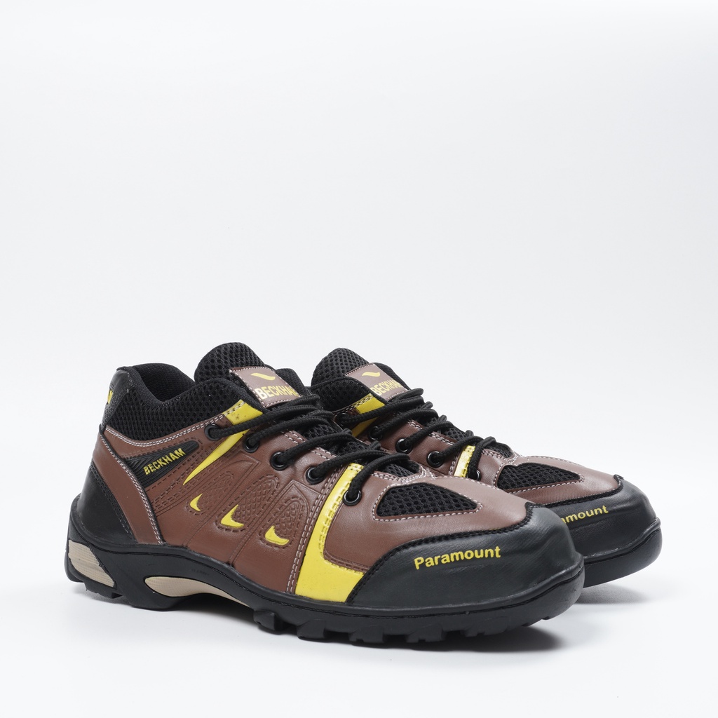 Safety Boots Casual Becam Paramount Sepatu Safety Gunung Ujung Besi Sepergelangan Kaki Terbaru